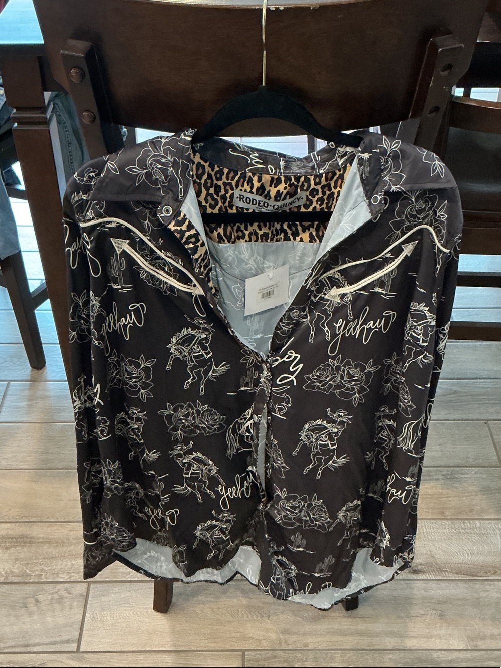 Rodeo Quincy Men's Black Printed Button-Down Casual Shirt